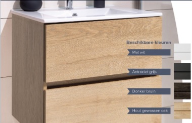 Badkamermeubel in verschillende kleuren